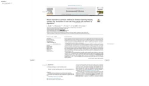 Indoor exposure to particles emitted by biomass-burning heating systems and evaluation of dose and lung cancer risk received by population*